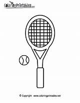 Coloring Sports Pages Racket Tennis Fun Printable Coloringprintables sketch template