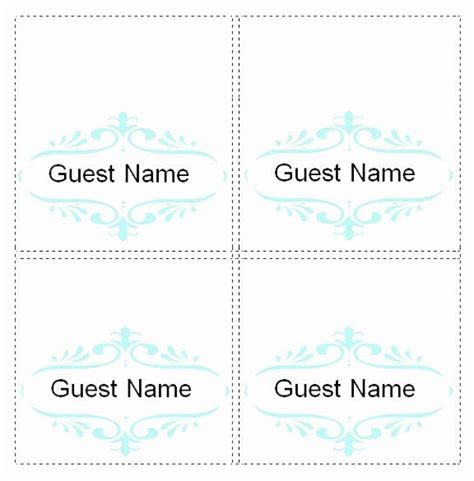 place cards template   sheet luxury  template  place cards