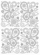 Paisley Coloring Adult Pages Pattern Patterns Adults Color Drawing Print Mandala Oriental Beautiful Coloriage Motifs Easy Colorier Dessin Motif Harmonious sketch template