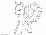 Coloring Pages Fan Alicorn Twilight Printable Kids sketch template