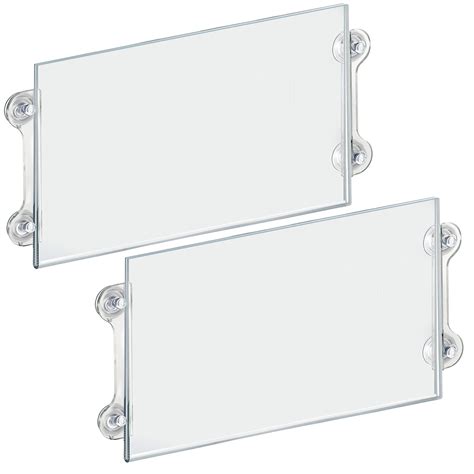 clear acrylic windowdoor sign holder frame  suction cups
