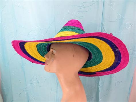 Mexican Sombrero Hats 14 Party Cap Fun Straw Hat D