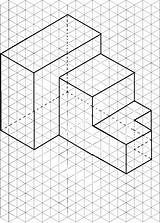 Paper Isometric Drawing Drawings Orthographic 3d Grid Draw Sketch Shapes Oblique Vistas Dibujo Graph Geometric Pstricks Cad Tecnico Three Use sketch template