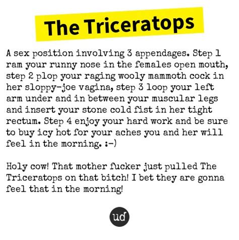urban dictionary on twitter the triceratops a sex