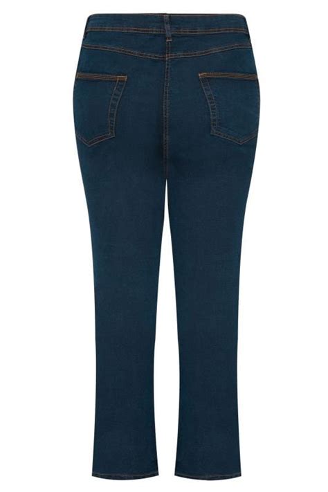 indigo bootcut 5 pocket denim jeans plus size 16 to 32