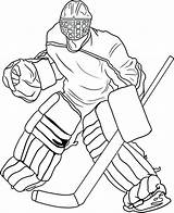 Coloring Hockey Pages Player Goalie Boston Bruins Goal Print Sports Stick Celtics Printable Drawing Keeper Ice Players Kids Pro Color sketch template