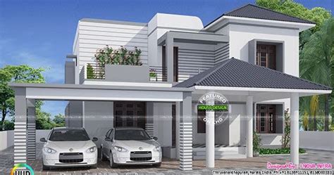 simple  elegant modern house kerala home design  floor plans  houses