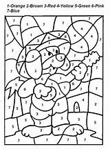 Number Color Easy Coloring Pages Printables Getcolorings sketch template