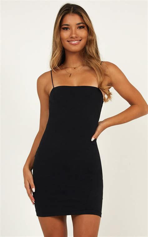 Make You Mine Dress In Black Showpo Black Dress Outfits Mini Dress