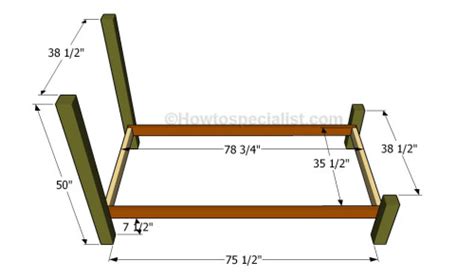 twin size bed frame plans howtospecialist   build step  step diy plans