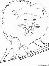 Coloring Lion Circus Pages Getdrawings Getcolorings sketch template