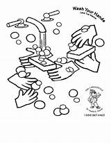 Coloring Colouring Pages Washing Hand Wash Printable Germ Hygiene Hands Germs Cleanliness Kids Steps Handwashing Clipart Bacteria Drawing Worksheets Worksheet sketch template
