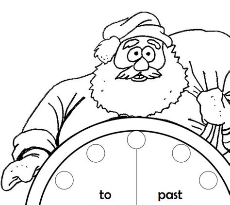 clock coloring page