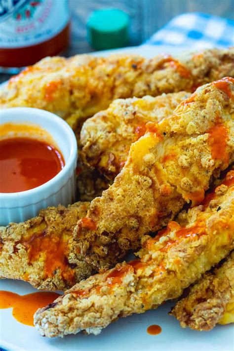 Air Fryer Spicy Chicken Fingers - Skinny Southern Recipes