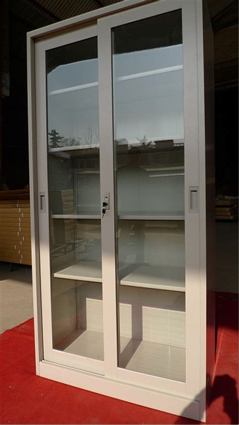 Glass Door Cheap White Bookcases With Movable Shelf View