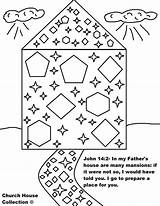 Heaven Coloring Mansions Pages Sunday School House Revelation Lesson Gold Streets John 14 Father Many Crafts Activities Fathers Lessons Drawing sketch template