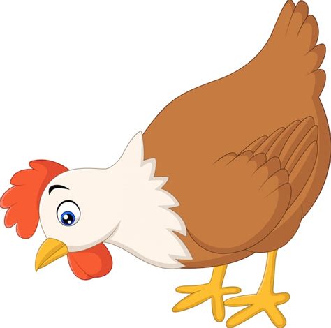 desenho de galinha vetor premium