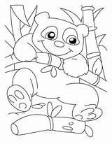 Panda Coloring Pages Cute Kids sketch template