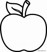 Apple Coloring Pages Printable Easy Colouring Vector Kids Drawing Print Clip Sheets Printables Preschool Choose Board Paper Worksheets Fruits sketch template