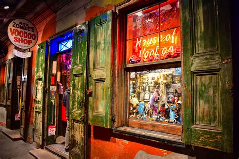Voodoo Shop In French Quarter At Night New Orleans La