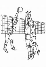 Volleyball Coloring Pages Play Visit sketch template