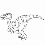 Velociraptor Dinosaur sketch template