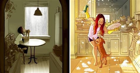 artist perfectly captures the intimate magic of living alone huffpost