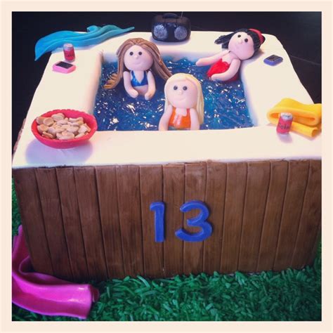 hot tub party cake ♥ loved and pinned by