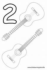 Number Flash Cards Two Guitars Flashcard Flashcards Thelearningsite Info Outline Coloring Numbers Kindergarten Printable Pages Guitar Source Attractive Learning Site sketch template