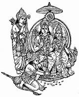 Rama Darbar Clipground Vishnu sketch template