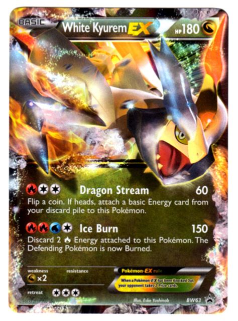 White Kyurem Ex Ultra Rare Holo Legendary Pokemon Card