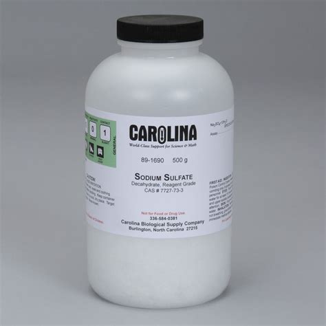 sodium sulfate decahydrate reagent grade   carolinacom