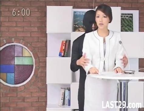 japan news anchor gets fucked on tv porn tube