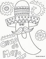 Coloring Mayo Cinco Pages Spanish Hispanic Printable Fiesta Printables Print Doodle Activity Color Kids Childrens Alley Heritage Crafts Sheets Mexican sketch template