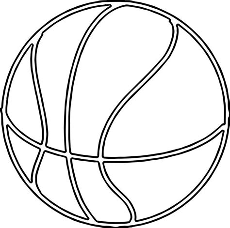 fine basketball ball outline coloring page   sports coloring