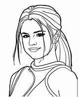 Selena Gomez Coloring Pages People Drawing Outline Drawings Famous Easy Portrait Self Ariana Grande Print Sketches Pencil Lovato Demi Sketch sketch template