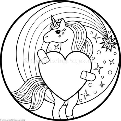 unicorn  heart coloring pages getcoloringpagesorg malvorlagen