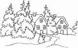 Coloring Pages Christmas Winter Gif Snow Color sketch template