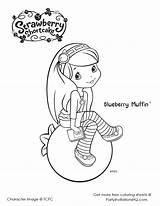 Blueberry Coloring Pages Muffin Getcolorings Strawberry Shortcake sketch template