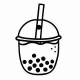 Milktea Boba Taiwanese Iconfinder Vectorified Getdrawings sketch template