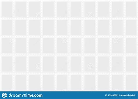 blank postage stamps sheet stock vector illustration  card empty