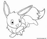 Eevee Coloring Pages Print Pokemon Color Getcolorings Printable Cute sketch template