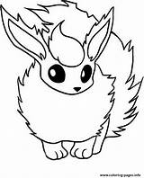 Coloring Eevee Pages Evolutions Flareon Printable Print Color sketch template