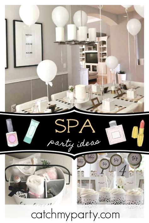 White Gold Black And Pink Birthday Sarah’s Spa Themed 14th