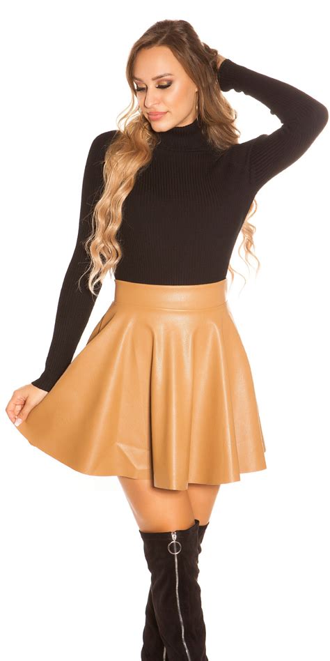 sexy women s faux leather miniskirt in a line