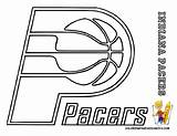 Coloring Pages Pacers Logo Basketball Color Kids College Printable Logos Football sketch template