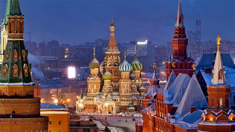 city cityscape architecture birds eye view building rooftops moscow russia capital snow winter