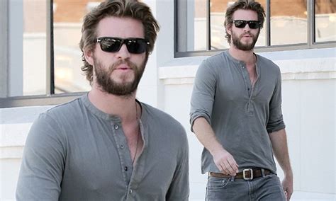 Hunger Games Star Liam Hemsworth Rocks Bushy Beard While