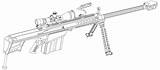 Drawing Rifle Gun M107 Sniper 50 Tank Step Drawings Cal Ww1 Anime Military Badass M4 Barrett Search Guns Caliber Print sketch template