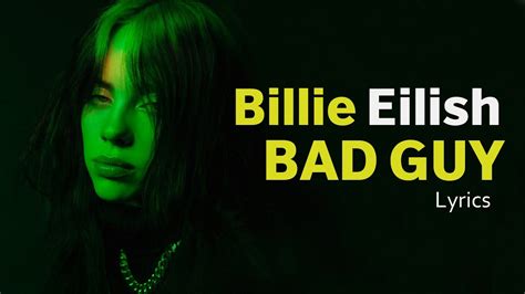 bad guy billie eilish lyrics youtube